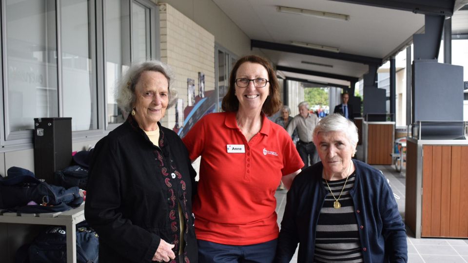 st vincent's aged care staff with residents